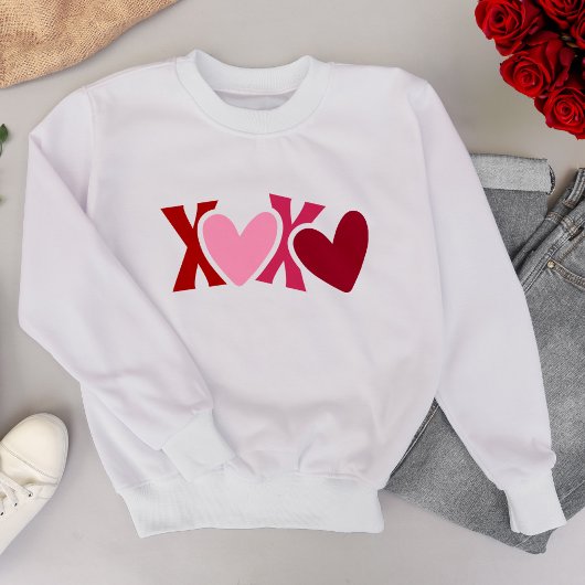 Sweatshirt Jour des Valentines "XOXO"