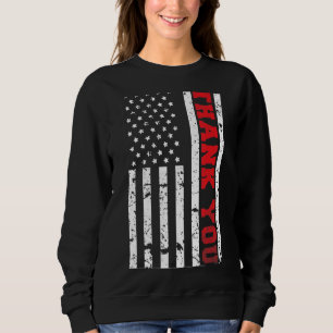 Sweatshirt Jour des vétérans du Merci du drapeau patriotique 