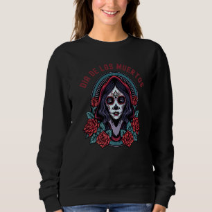 Sweatshirt Jour Dia De Los Muertos Du Crâne Sucre Morte Cos