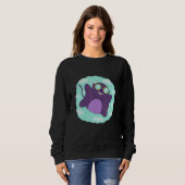 Sweatshirt Jour Dream volant Kitty Chat violet design graphiq (Devant entier)