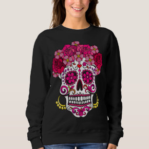 Sweatshirt Jour du crâne de sucre floral des morts Dia De Mue