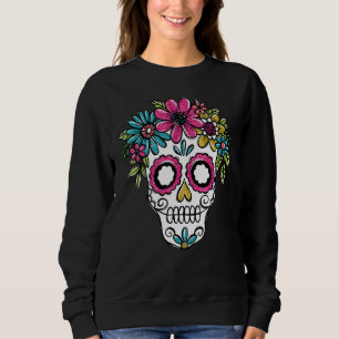 Sweatshirt Jour Du Crâne Morts Surge Crâne Fleur Crâne Sugar