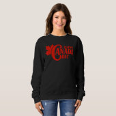 Sweatshirt Jour du drapeau du Canada Feuille d'érable Joyeux (Devant entier)