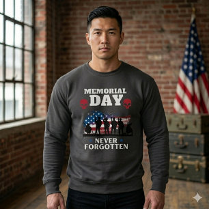 Sweatshirt Jour du Souvenir Jamais Oublié Patriotique Militai