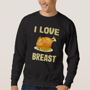 Sweatshirt Jour du Thanksgiving Faits Turquie Jambon Vegan I 