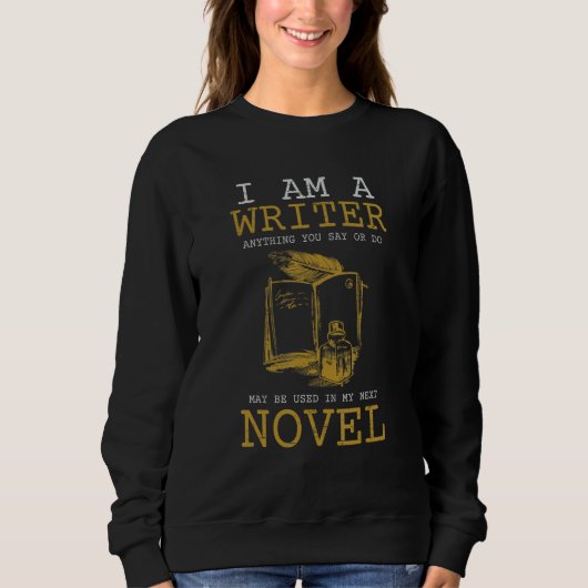 Sweatshirt Journalist Book Author (Devant)