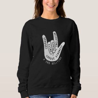 Sweatshirt Journée de l'unité 2022, Signe d'amour anti-intimi