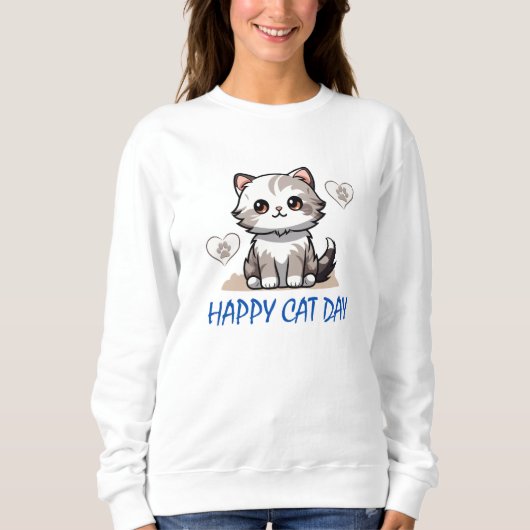 SWEATSHIRT JOURNÉE DES CHATS (Devant)