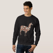 Sweatshirt Journée internationale des points Polka Dot Llama (Devant entier)