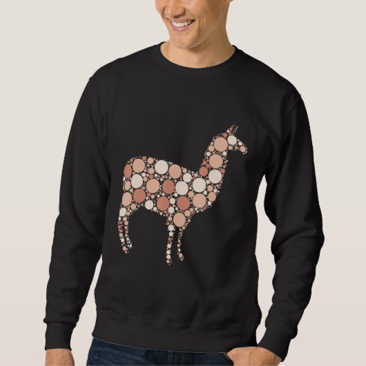Sweatshirt Journée internationale des points Polka Dot Llama (Devant)