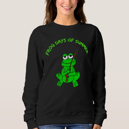 Sweatshirt Jours De Grenouille D'Été Top Eau Frog Basse Pêche (Devant)