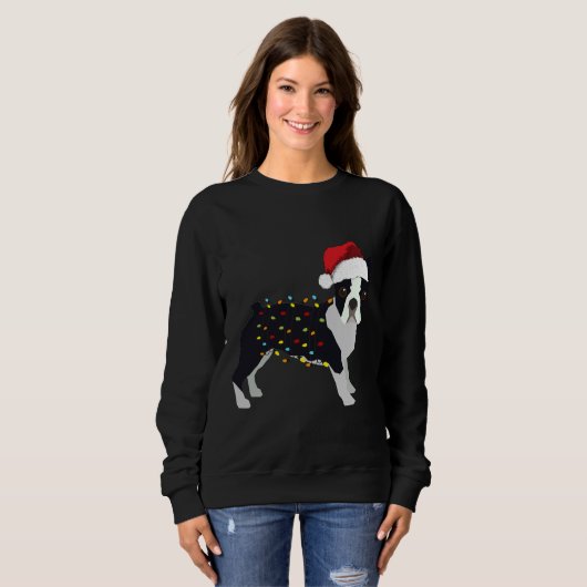 Sweatshirt Jours fériés de Boston Terrier (Devant entier)