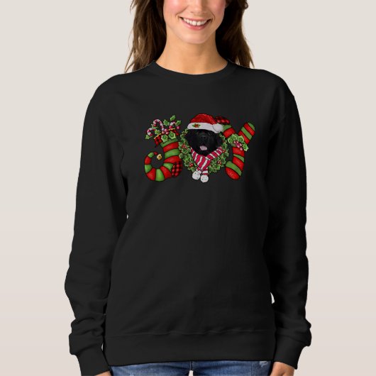 Sweatshirt Joy Christmas Newfoundland Dog Santa Pajamas Xmas (Devant)