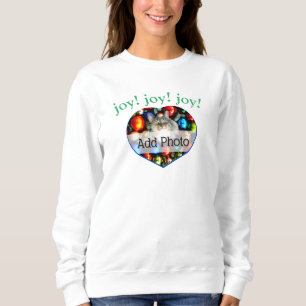 Sweatshirt JOY ! Coeur photo pour animal de compagnie chat