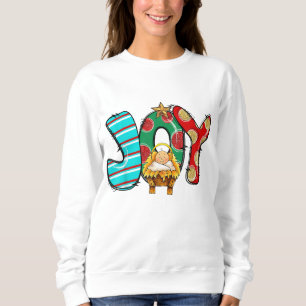 Sweatshirt Joy Manger Scène Paix Amour Miracle Baby Jesus Chr