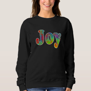Sweatshirt Joy Rouge Vert Abstrait Vitrail bleu Christma