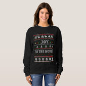 Sweatshirt Joy To The World Drôle Noël Doux moche (Devant entier)