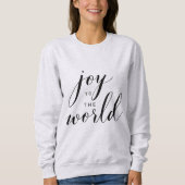 Sweatshirt Joy to the World Minimal Christmas Script Hoodie (Devant)