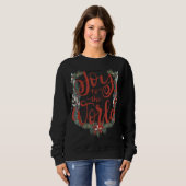 Sweatshirt Joy-To-The-World Noël chrétien Jésus naissance M (Devant entier)