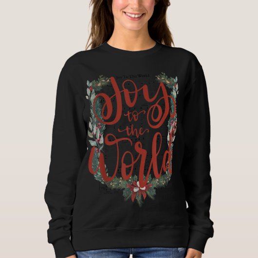 Sweatshirt Joy-To-The-World Noël chrétien Jésus naissance M (Devant)