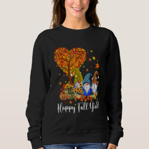 Sweatshirt Joyeuse Automne à Tous Les Gnomes Citrouille Vibra