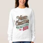 Sweatshirt Joyeuse bière de Noël (Devant)