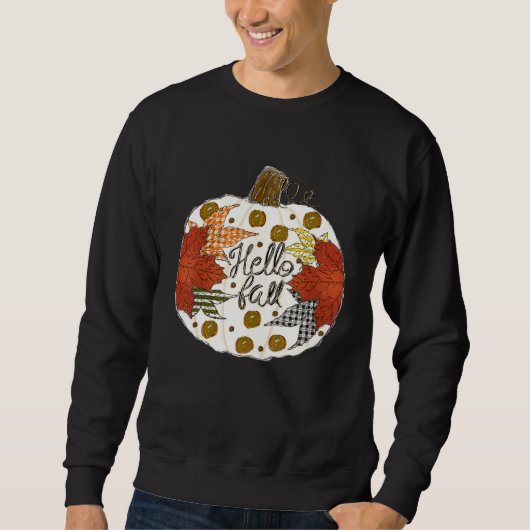 Sweatshirt Joyeuse Chute à Tous Feuille d'Érable Citrouille A (Devant)