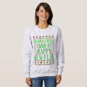 Sweatshirt joyeuse crise heureuse nouvelle peur (Devant entier)