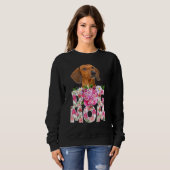 Sweatshirt Joyeuse Fête des Mères Dachshund Chien Maman Dachs (Devant entier)