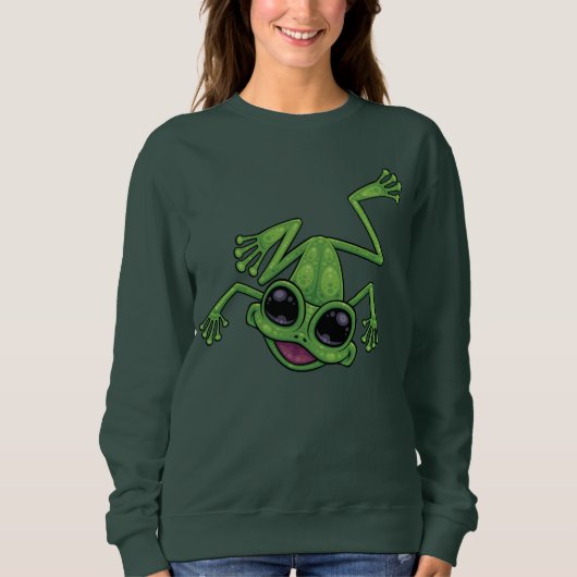 Sweatshirt Joyeuse grenouille verte (Devant)