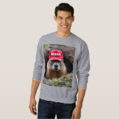 Sweatshirt Joyeuse journée de la marmotte (Devant entier)