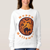 Sweatshirt Joyeuse lanterne d'Halloween araignées et chauves- (Devant)
