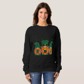 Sweatshirt Joyeuse Saint Patrick's Day Drôle Trois Gnomes Hol (Devant entier)