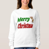 Sweatshirt Joyeuse typographie de Christmas Reindeer (Devant)