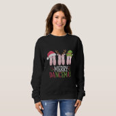 Sweatshirt Joyeuses Dancemas Noël Ballet Chaussures Danse (Devant entier)