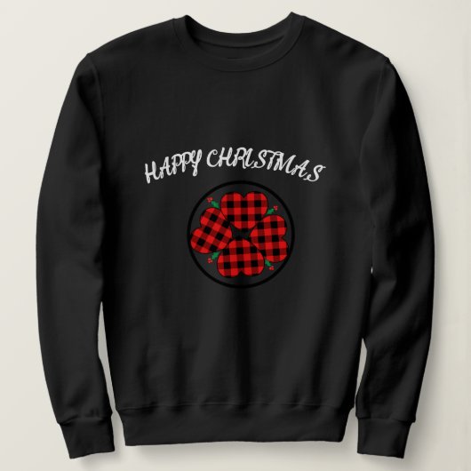 Sweatshirt Joyeuses femmes de Noël Noir (Design devant)