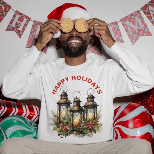 Sweatshirt Joyeuses Fêtes Lanterne d'Hiver