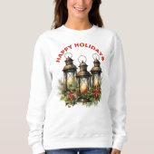 Sweatshirt Joyeuses Fêtes Lanterne d'Hiver (Devant)