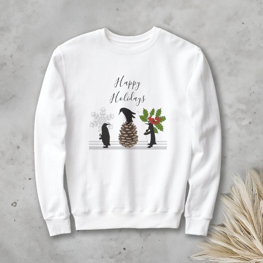 Sweatshirt Joyeuses Fêtes Mignon Drôle Noël Manchot