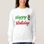 Sweatshirt Joyeuses fêtes Teddy Bear script de Noël (Devant)