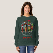 Sweatshirt Joyeuses Fêtes Vie d'enseignant (Devant entier)