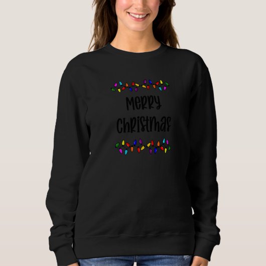 Sweatshirt Joyeuses lumières de Noël (Devant)