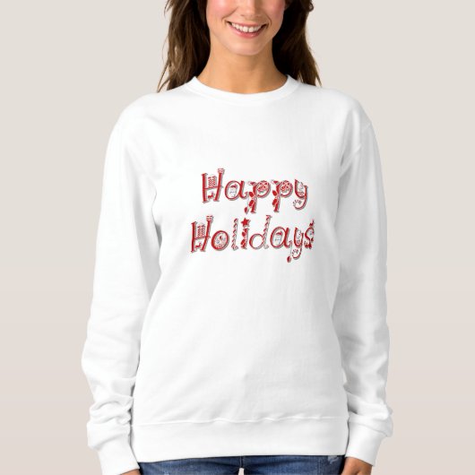 Sweatshirt Joyeuses vacances Texte décoré (Devant)
