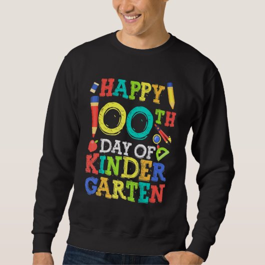 Sweatshirt Joyeux 100 jours de maternelle (Devant)