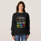 Sweatshirt Joyeux 100e jour d'école professeur de mathématiqu (Devant entier)