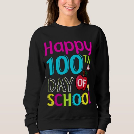 Sweatshirt Joyeux 100ème jour d'école (Devant)