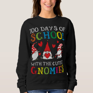 Sweatshirt Joyeux 100ème Jour D'École Avec Les Gnomes Les Plu
