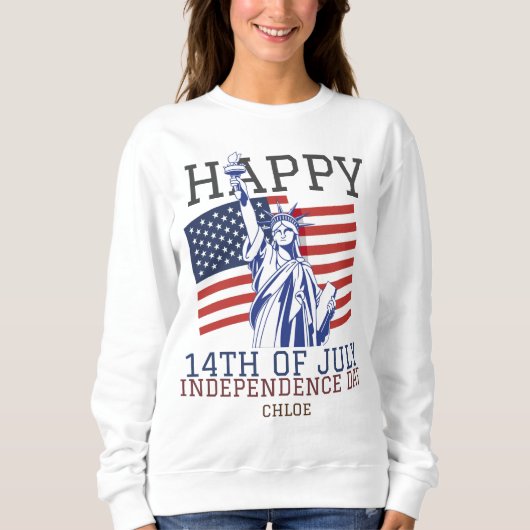 Sweatshirt Joyeux 4 juillet fête de l'Indépendance (Devant)