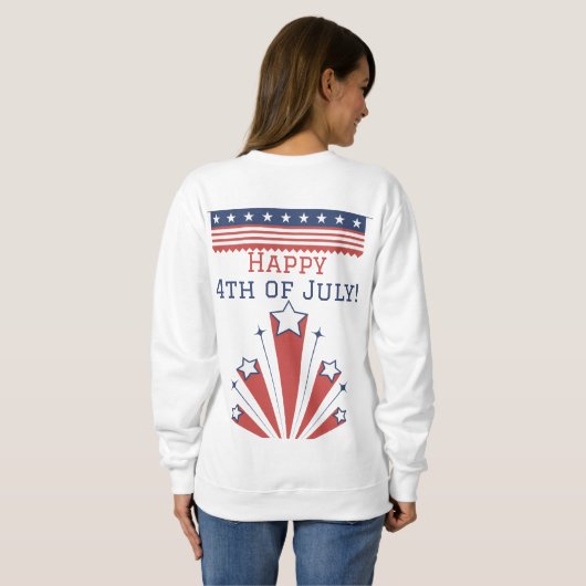 Sweatshirt Joyeux 4 juillet fête de l'indépendance de l'Améri (Dos entier)
