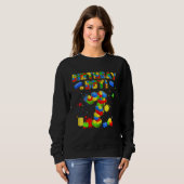 Sweatshirt Joyeux 7e anniversaire 7 ans bloc de construction (Devant entier)